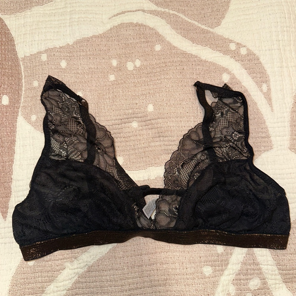 Halogen Black Lace Bralette